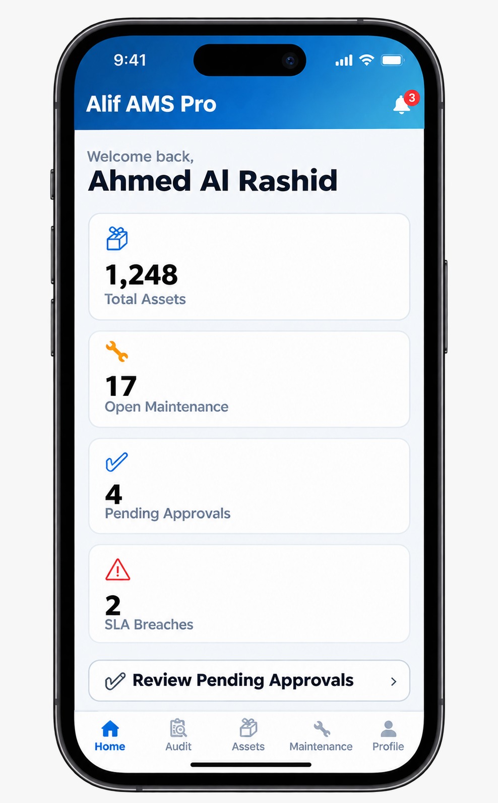Alif AMS Pro — Mobile screenshot