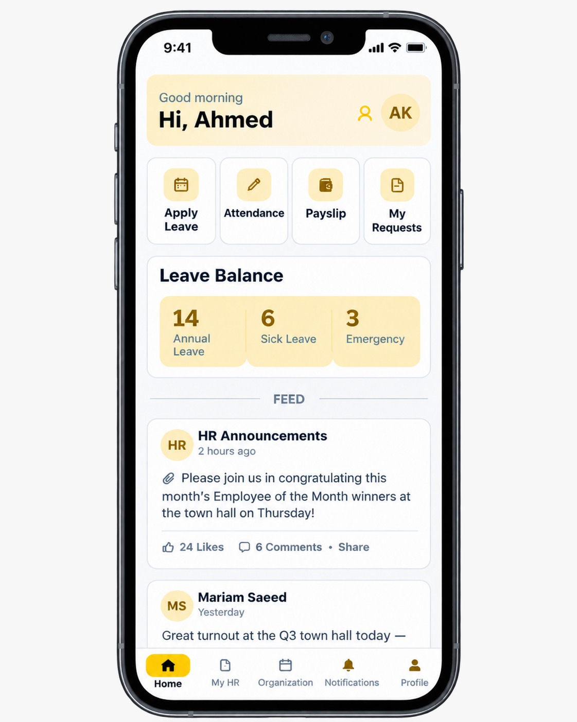 Alif HCM Pro — Mobile ESS screenshot